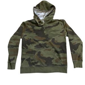 J Crew Supercozy vintage fleece hoodie sweatshirt in camo size S